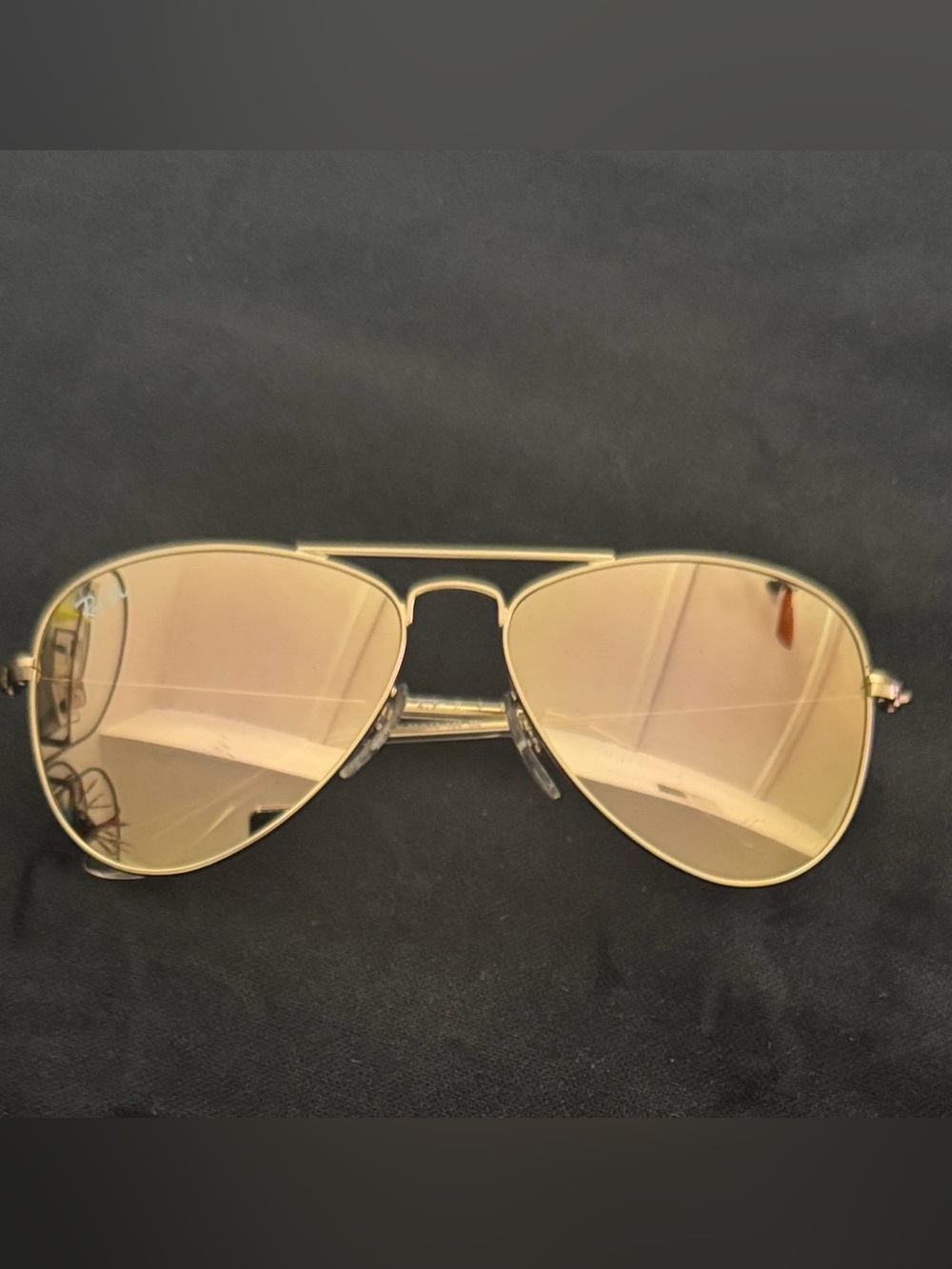 Kids Gold Aviator Sunglasses with Rose-Gold Lenses